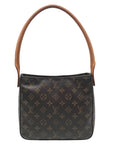 Louis Vuitton Dark Brown Monogram Canvas Looping MM Shoulder Bag