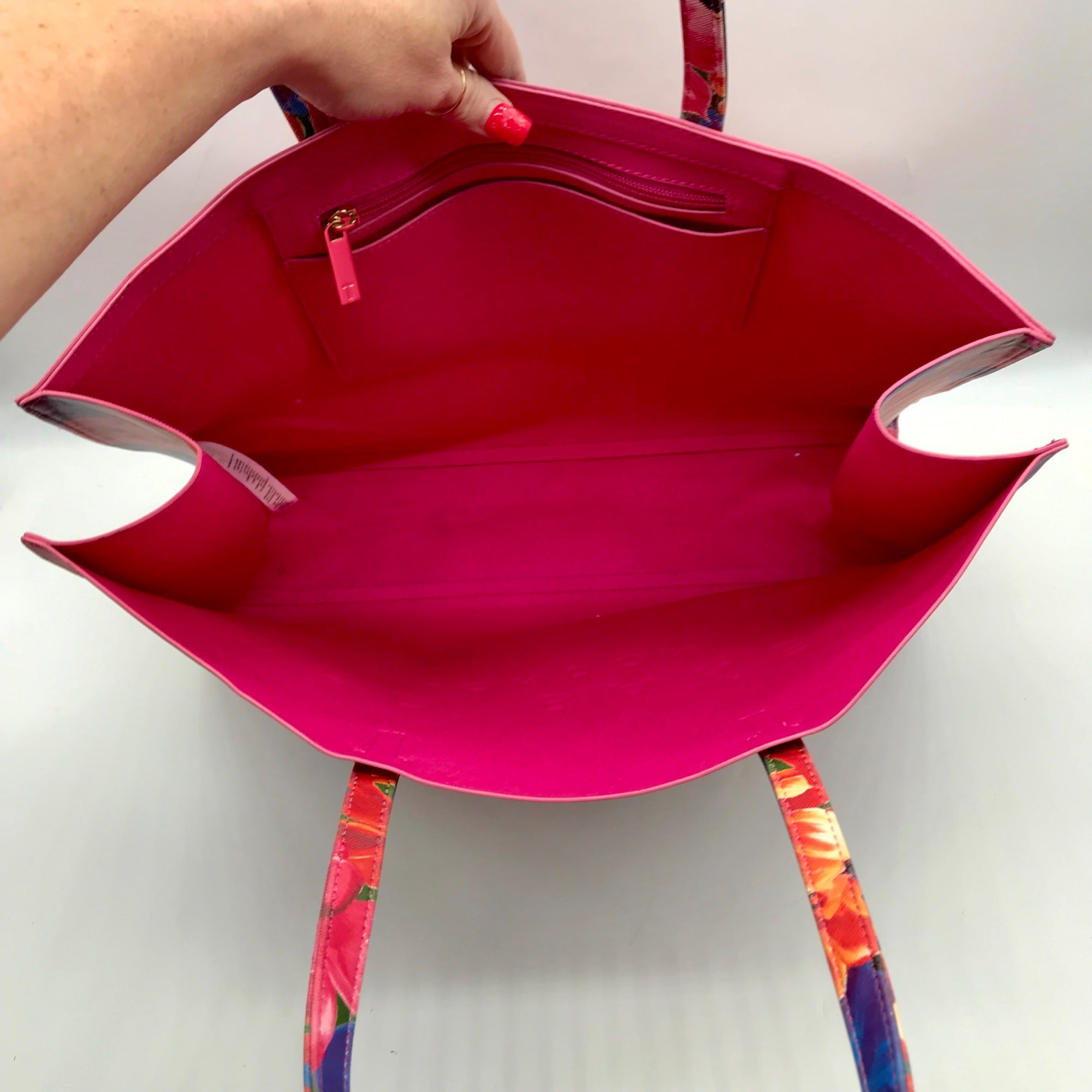 The Icon Tote Pink Floral Print Tote bag