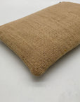 Tan Jute Fabric "A" Branded Patch Shoulder Bag
