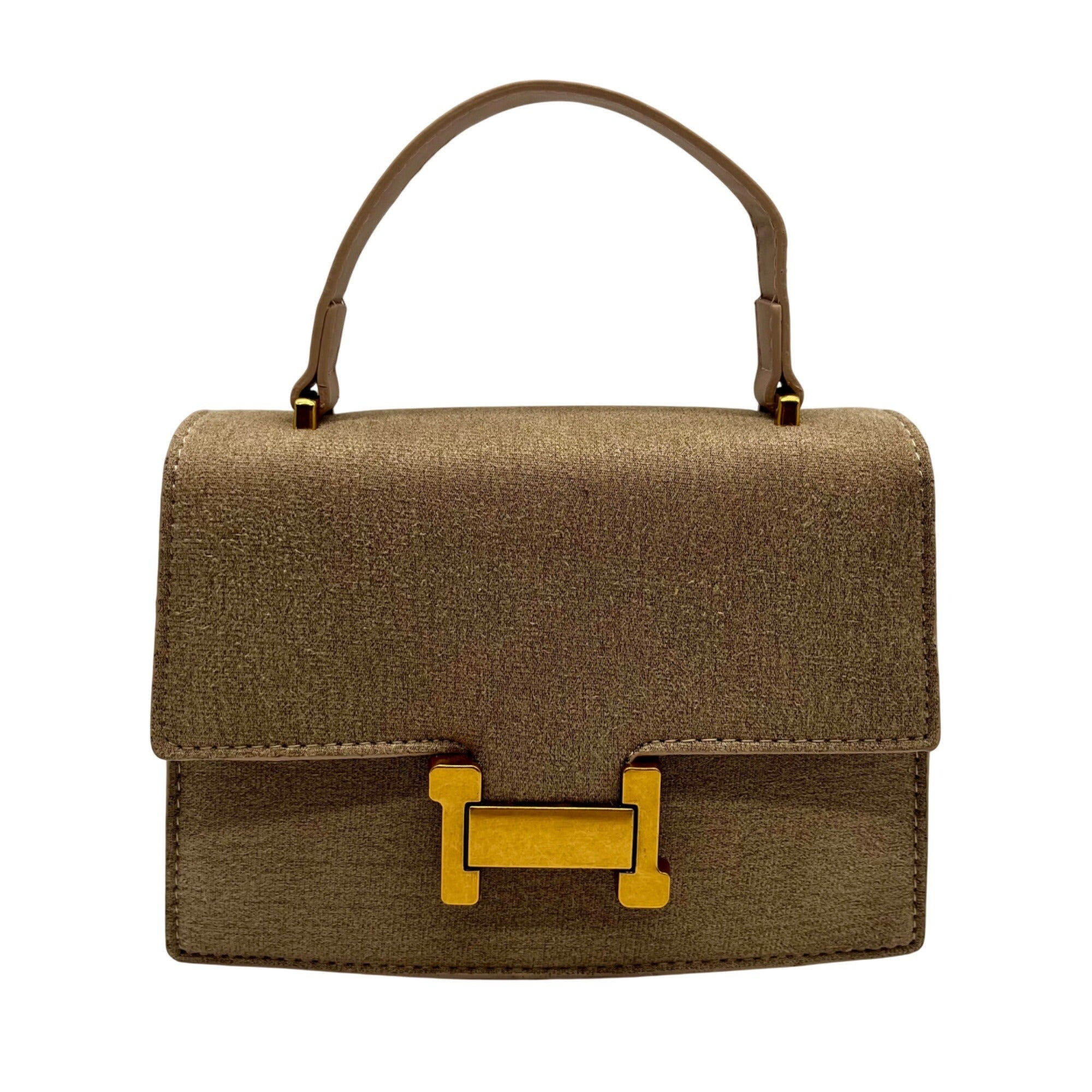 Lukadi Tan Faux Leather Crossbody Bag