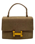 Lukadi Tan Faux Leather Crossbody Bag