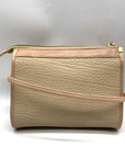 Dooney & Bourke Cream Pebbled Grain Leather Crossbody Bag