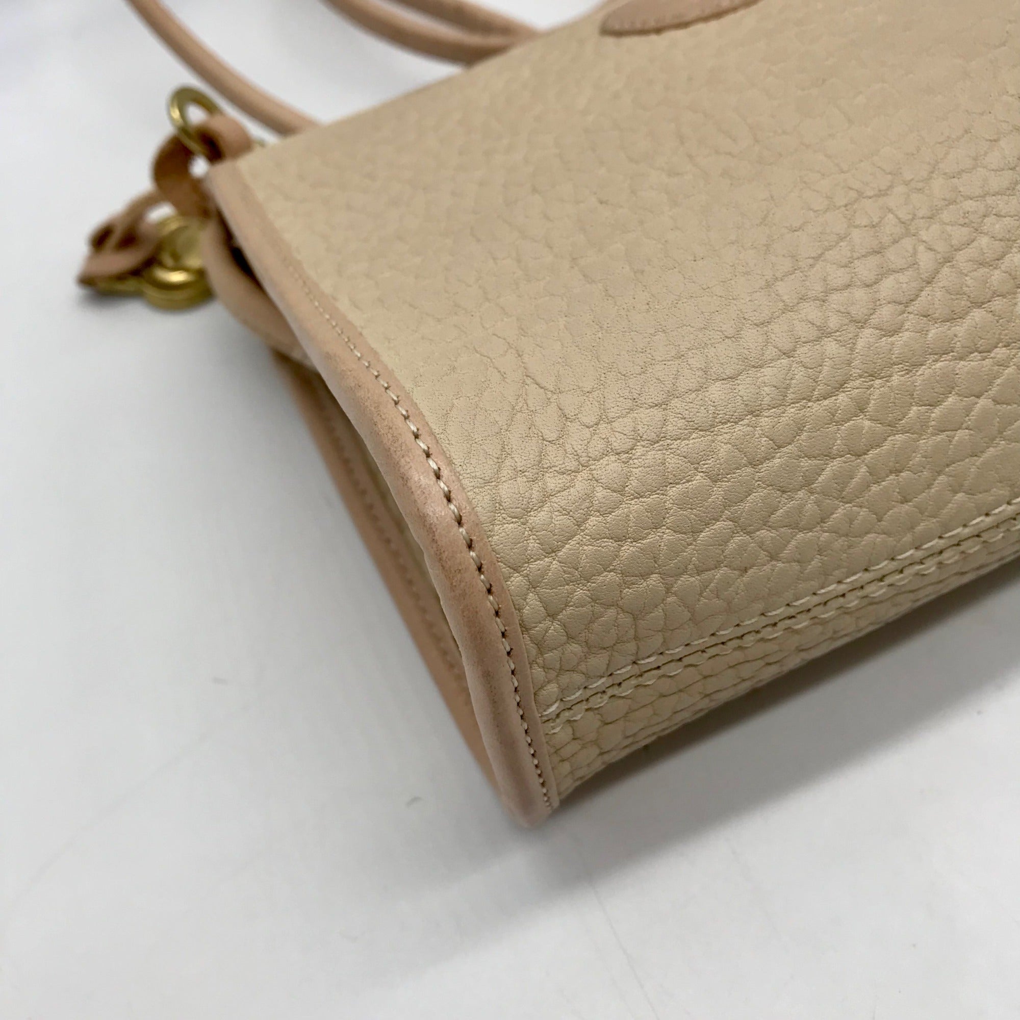 Dooney &amp; Bourke Cream Pebbled Grain Leather Crossbody Bag