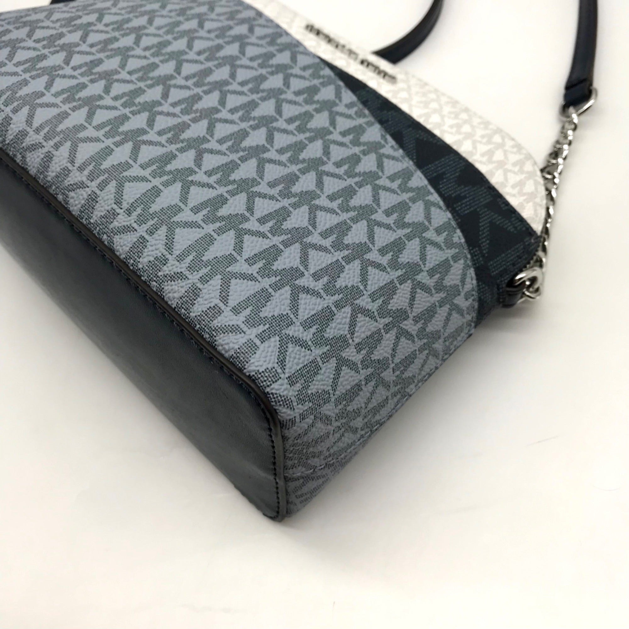 Michael Kors Blue Colorblock Canvas Jet Set Dome Crossbody Bag