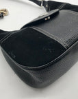 Brighton Black Suede & Pebbled Leather Shoulder Bag