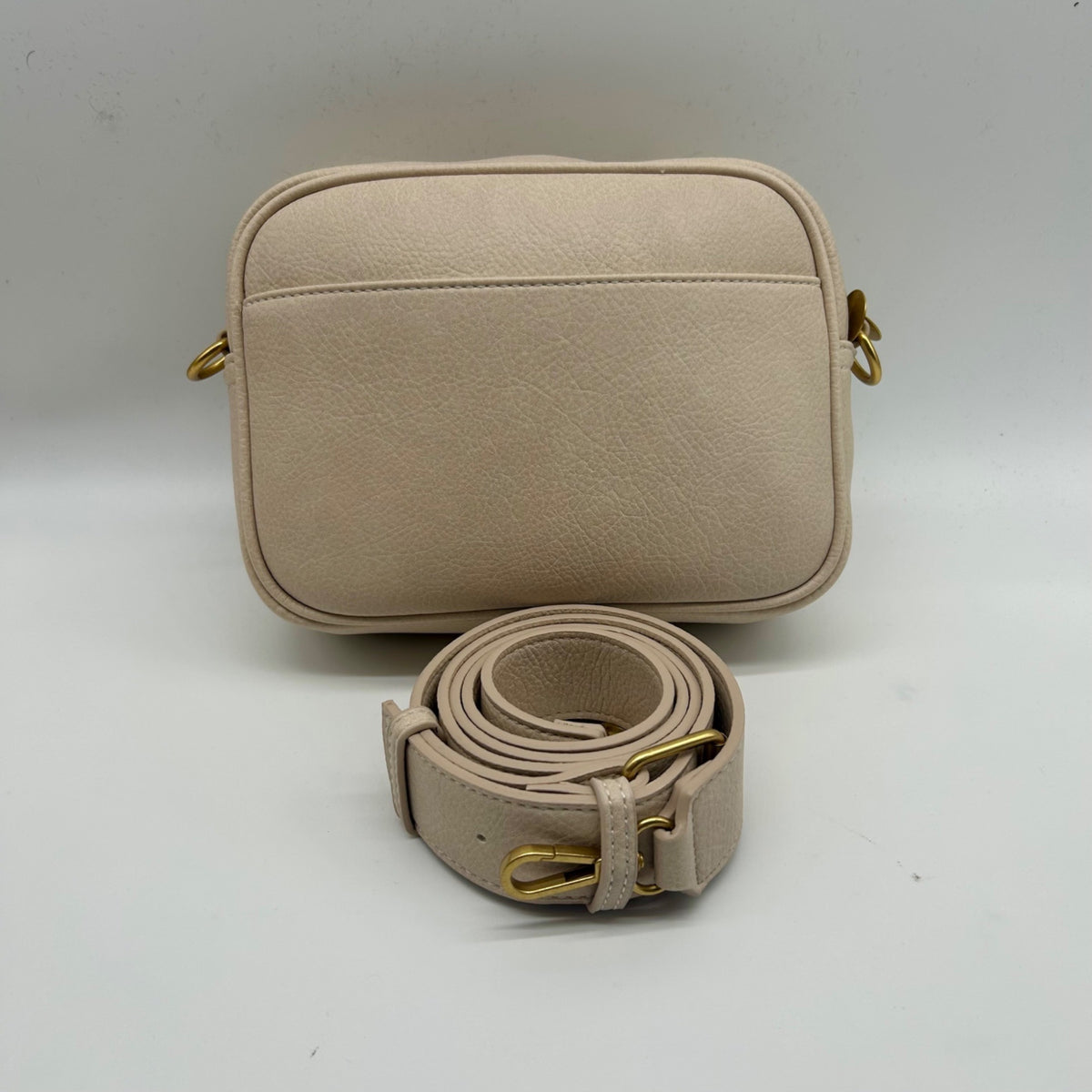 Style &amp; Co Beige Faux Leather Crossbody Bag