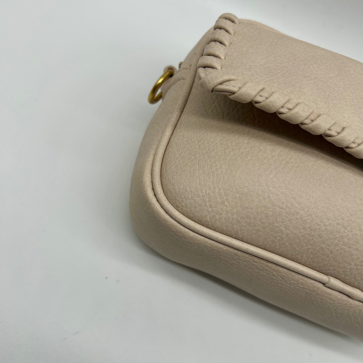 Style &amp; Co Beige Faux Leather Crossbody Bag