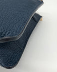Michael Kors Blue Pebbled Leather Double Zip Crossbody Bag