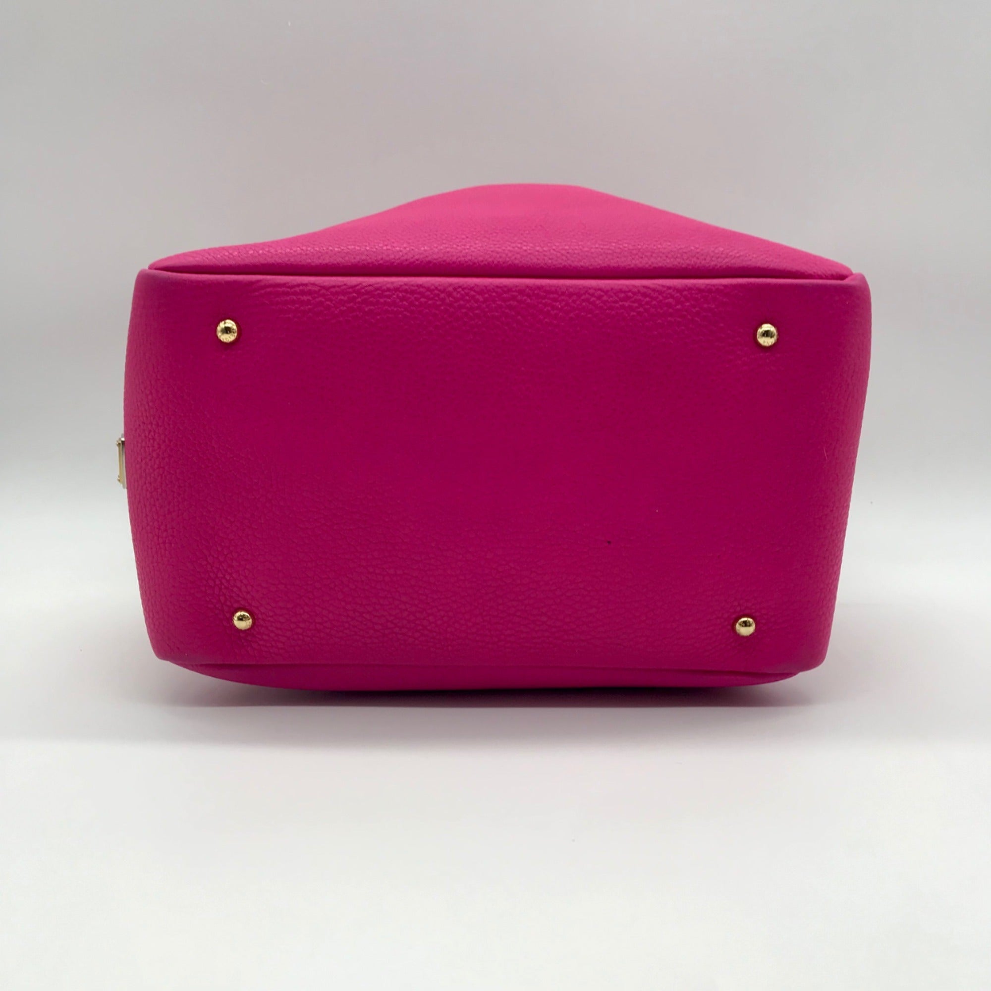 Dolce &amp; Gabbana Pink Pebbled Leather Satchel Bag