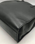 Marc Jacobs Black Snake Embossed Leather Grind Shopper Tote Bag