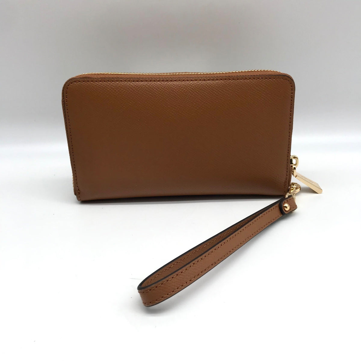 Michael Kors Brown Leather Acorn Wristlet
