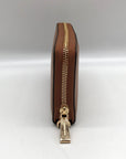Michael Kors Brown Leather Acorn Wristlet