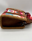 Wrangler Multicolor Fabric Aztec Sherpa Trim Satchel Bag