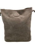 M.I.L.A Gray Suede Jackie Crossbody Bag 