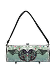 Little Earth Road Flair Teal Metal Retro Heart & Wing Shoulder Bag