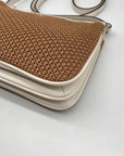 Kate Spade Brown Straw Jackson Crossbody Bag