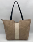 Montana West Tan Faux Leather Tote Bag