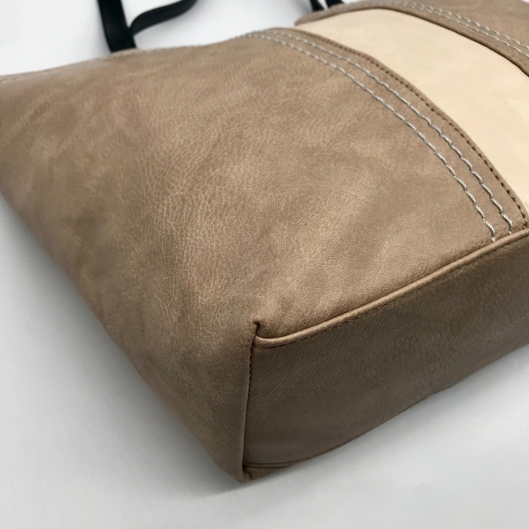 Montana West Tan Faux Leather Tote Bag