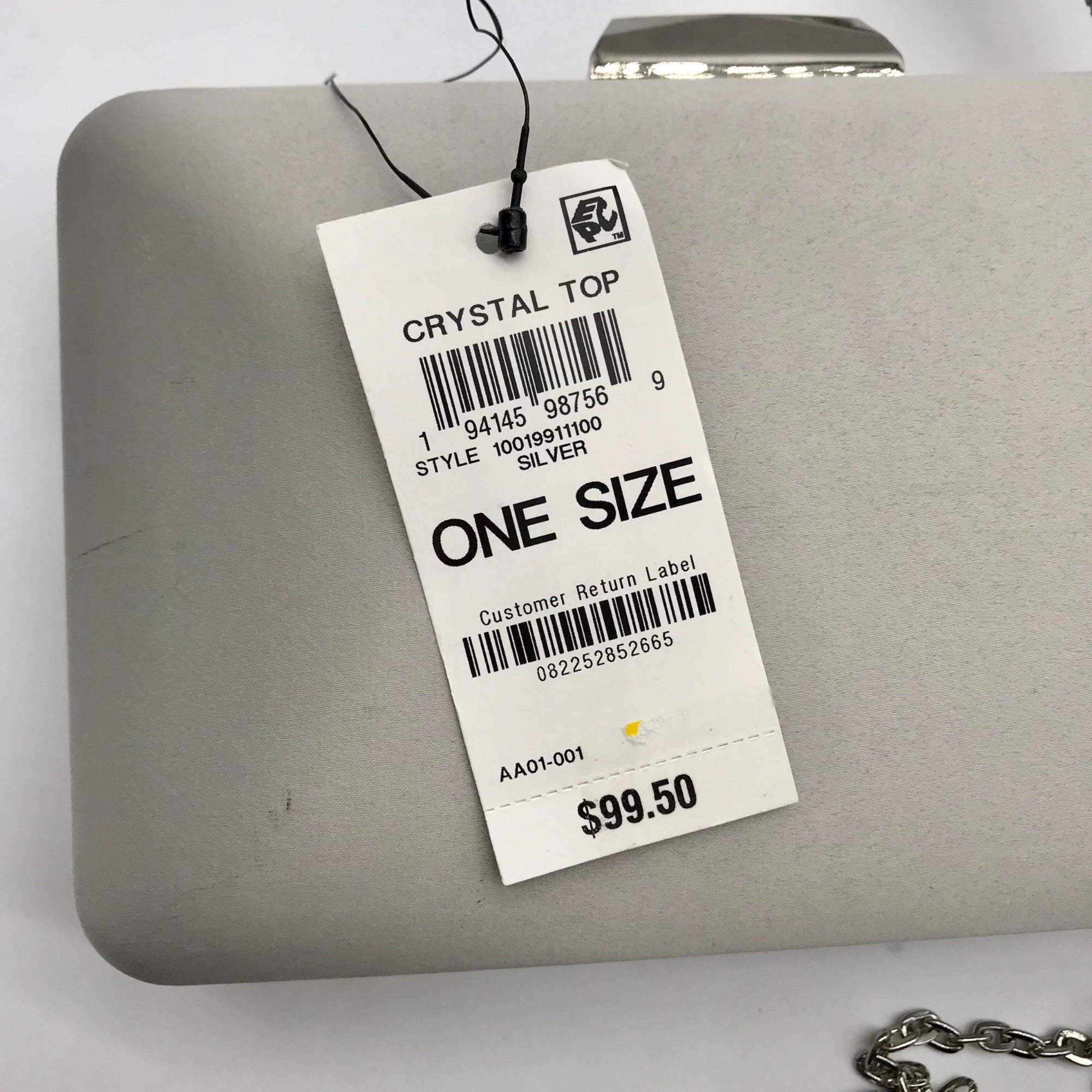 I.N.C. International Concepts Silver Crystal Top Handle Frame Convertible Crossbody Bag