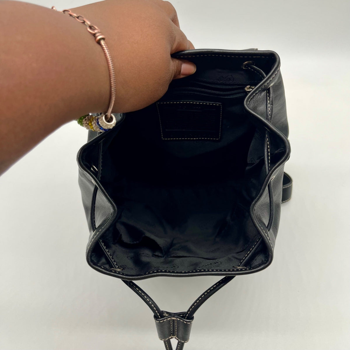 Coach Black Leather Backpack 9569