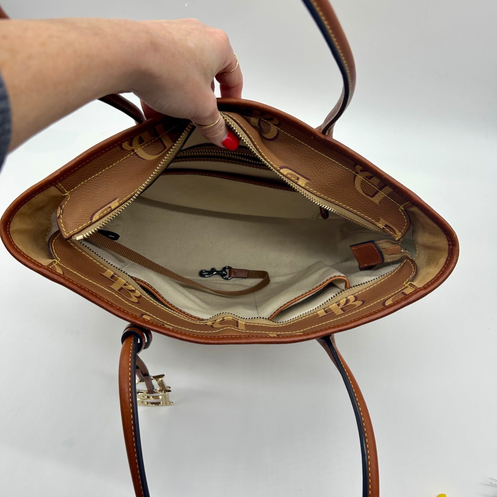 Dooney &amp; Bourke Monogram Large Tote Shoulder Bag