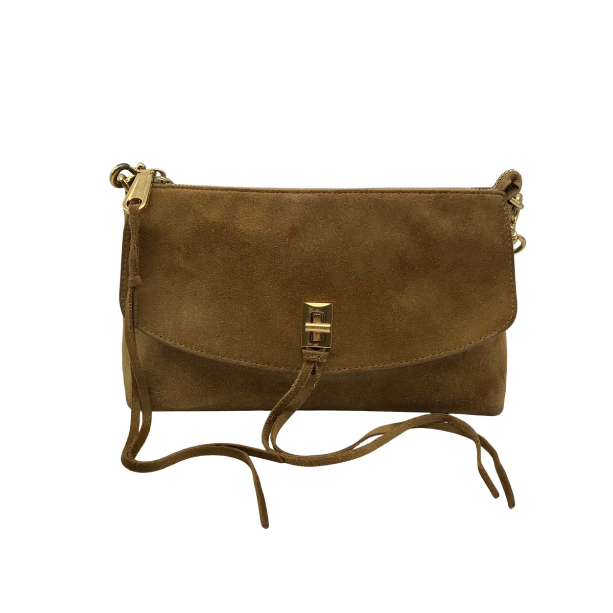 Rebecca Minkoff Tan Suede Darren Shoulder Bag