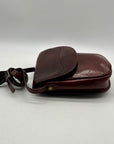 Oroton Brown Leather Crossbody Bag