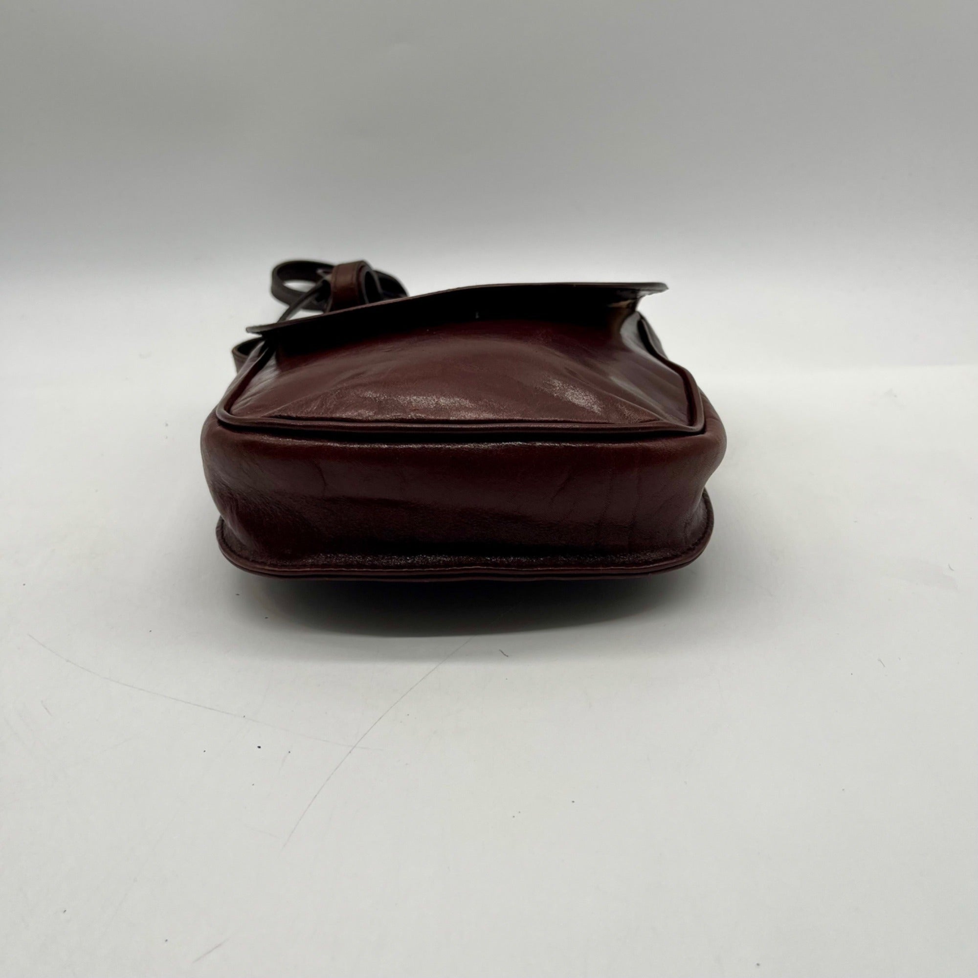 Oroton Brown Leather Crossbody Bag