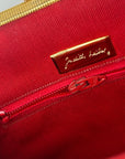 Judith Leiber Red Snakeskin Embossed Crossbody Clutch