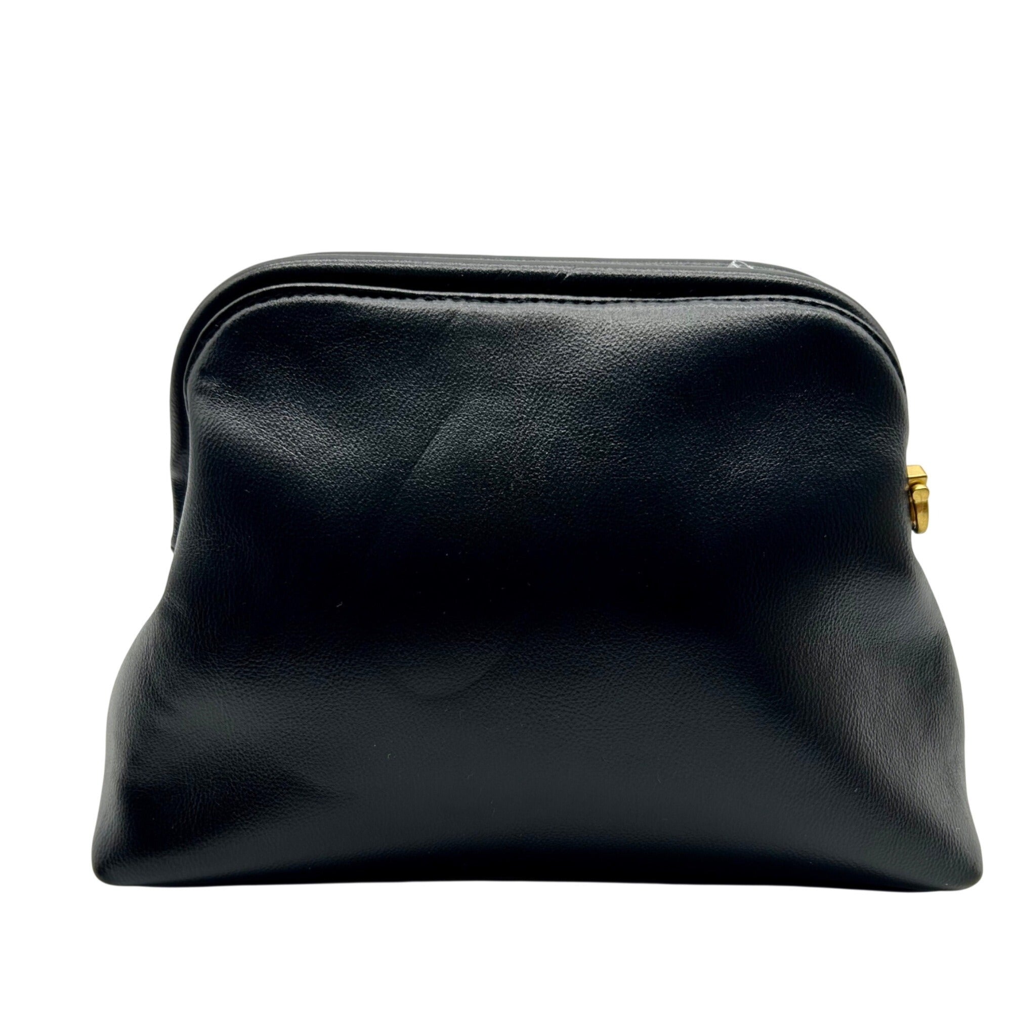 MMS Black Leather Crossbody Bag