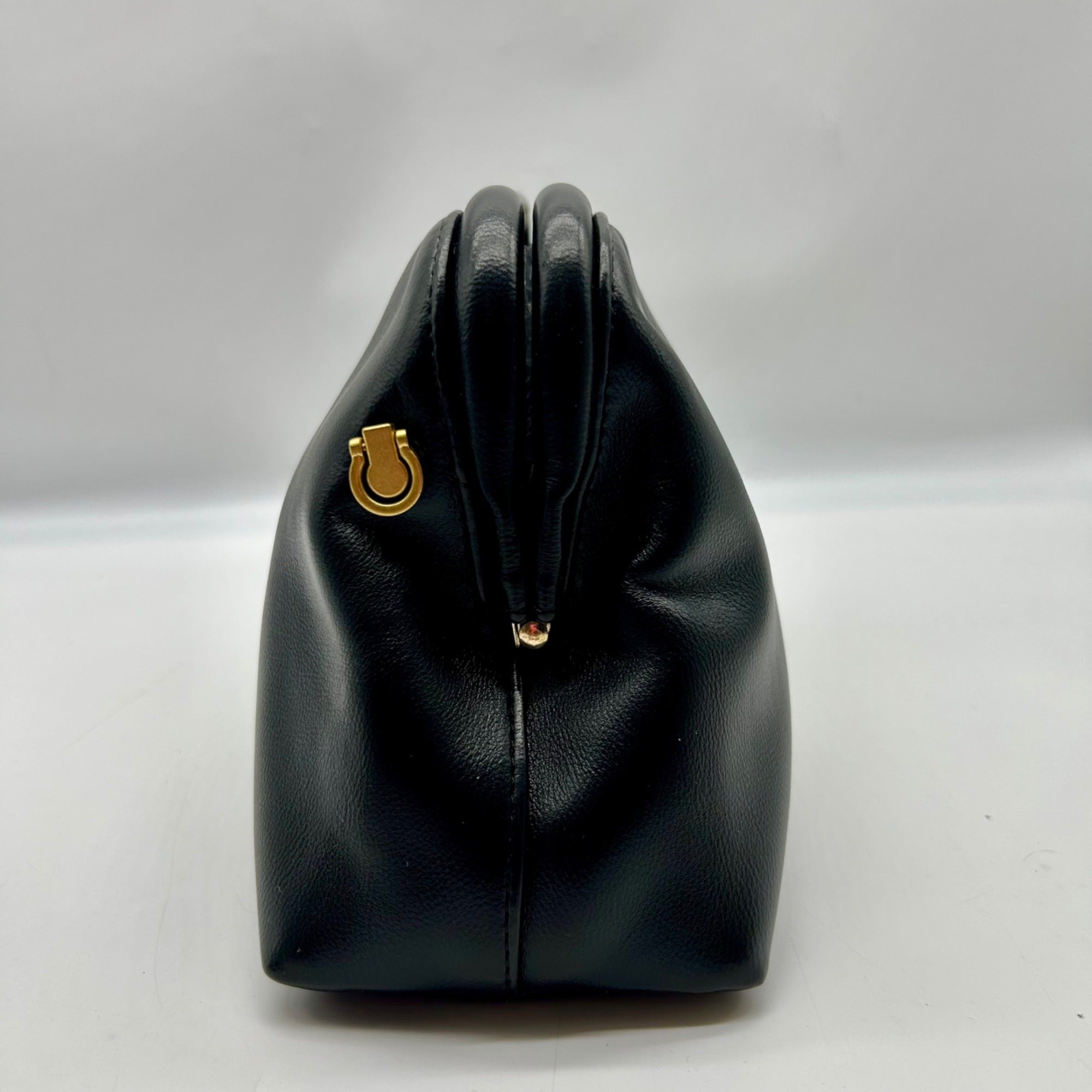 MMS Black Leather Crossbody Bag