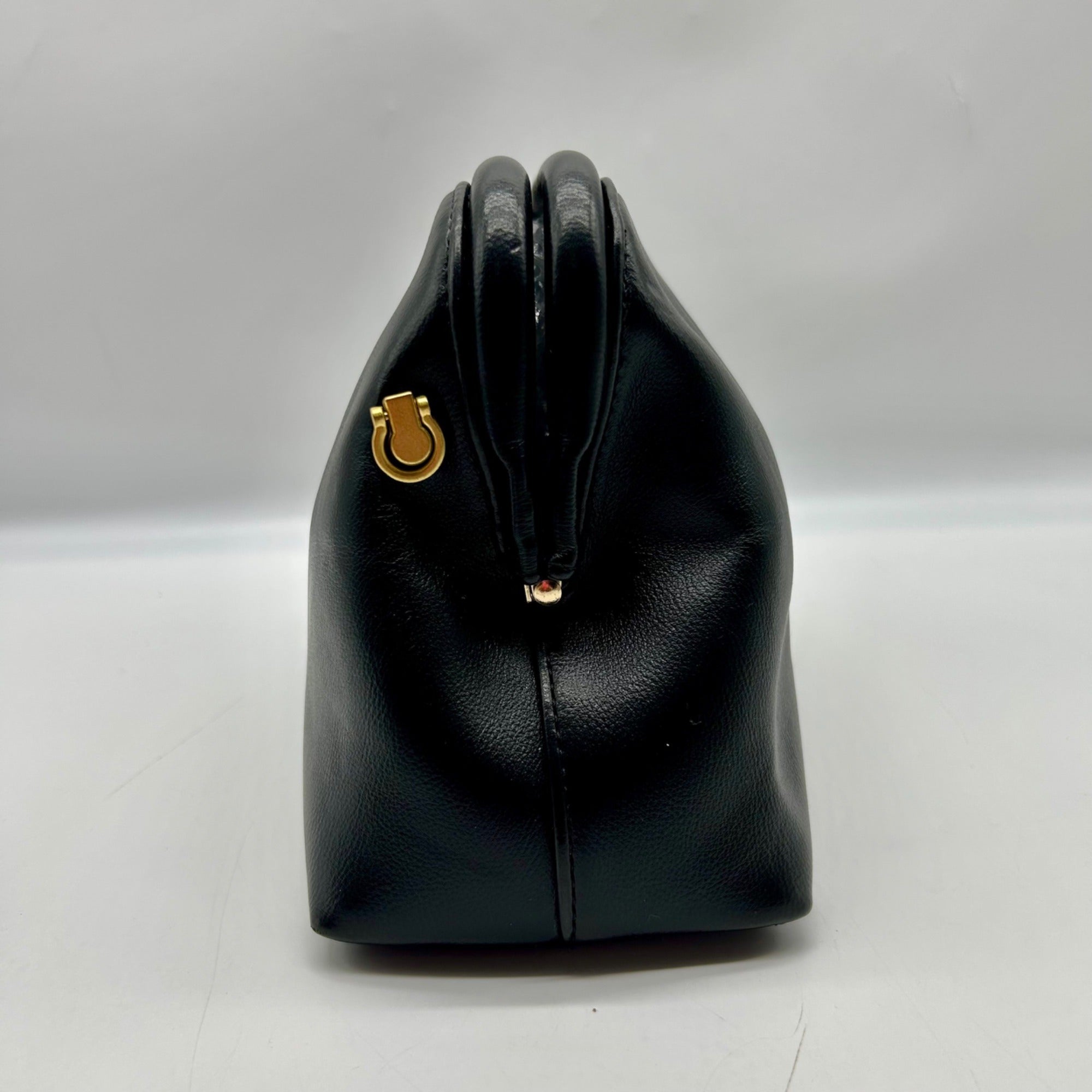 MMS Black Leather Crossbody Bag