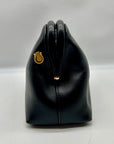 MMS Black Leather Crossbody Bag