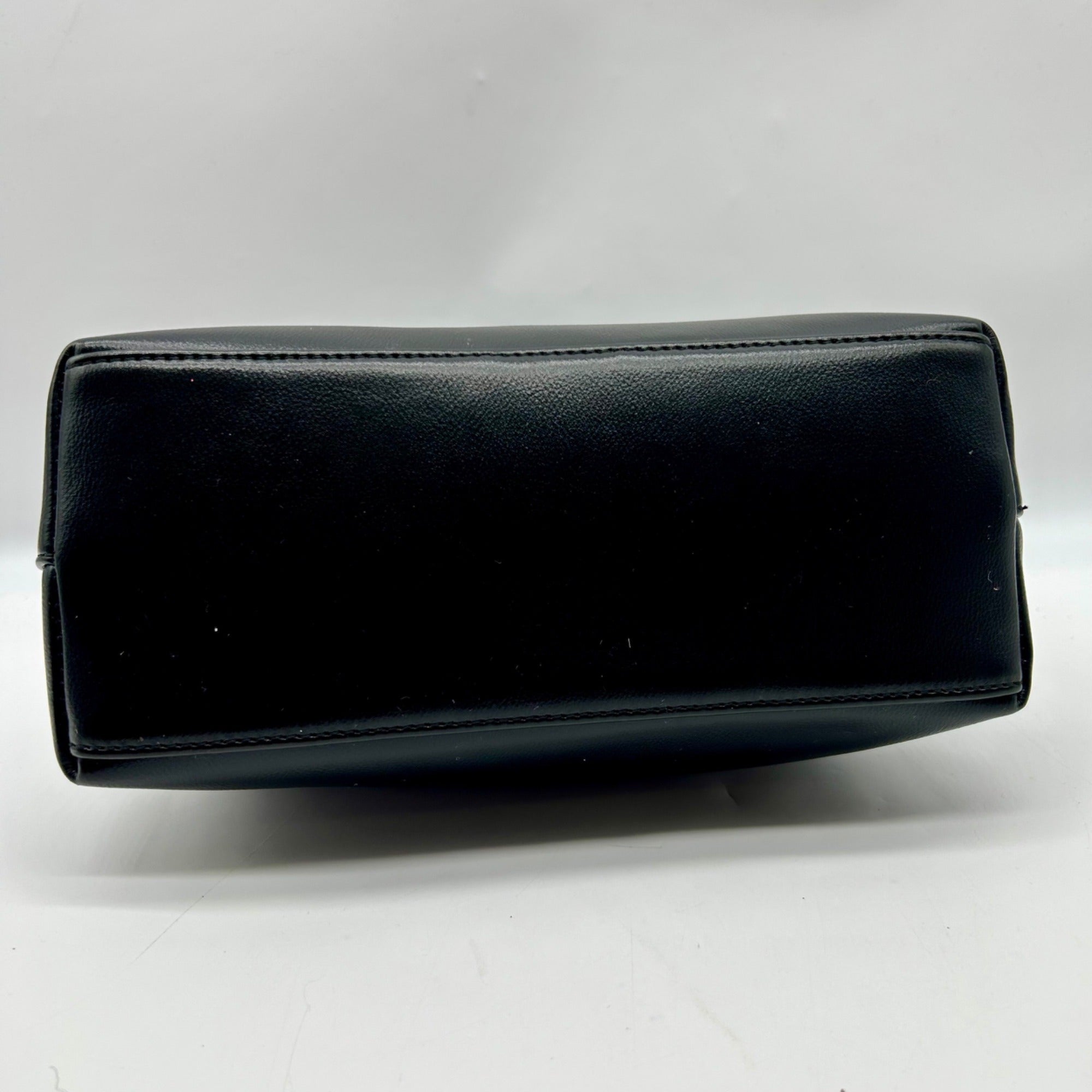 MMS Black Leather Crossbody Bag
