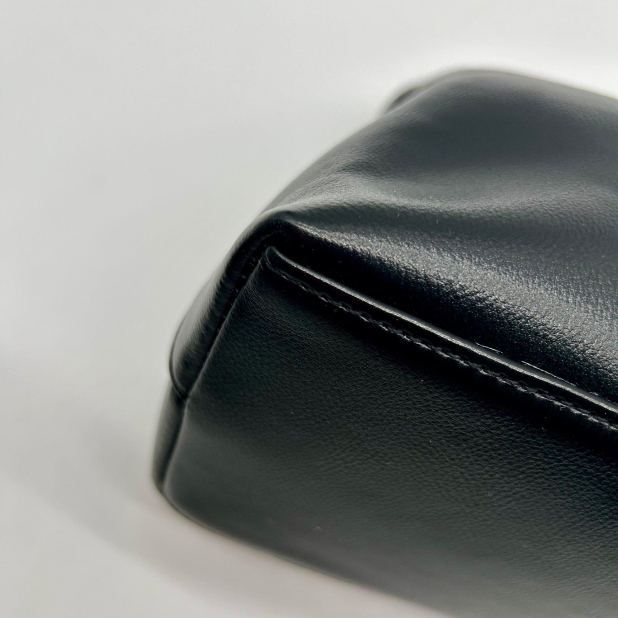 MMS Black Leather Crossbody Bag