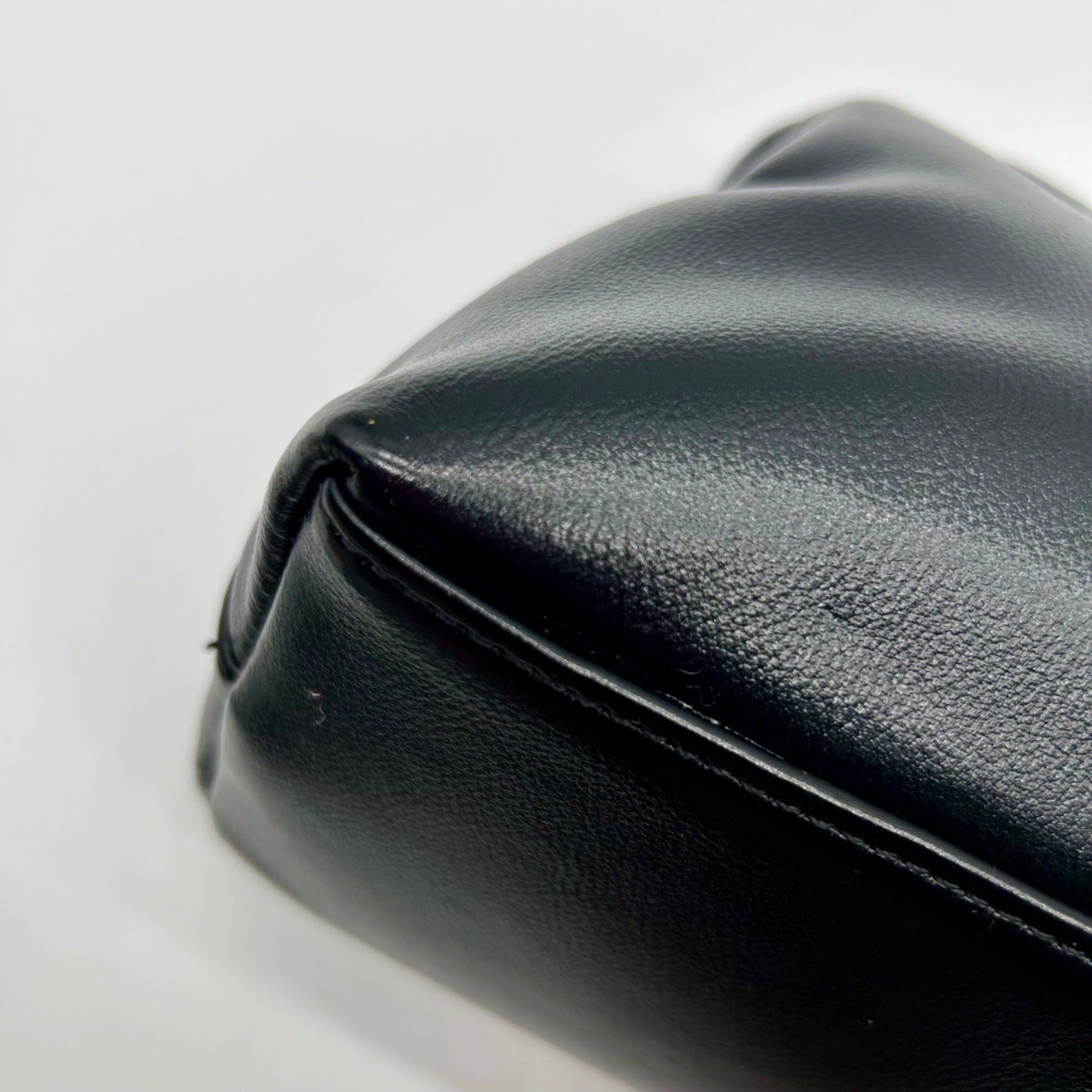 MMS Black Leather Crossbody Bag