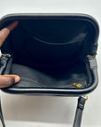 MMS Black Leather Crossbody Bag