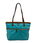 Michael Kors Blue Nylon & Leather Pocket Tote