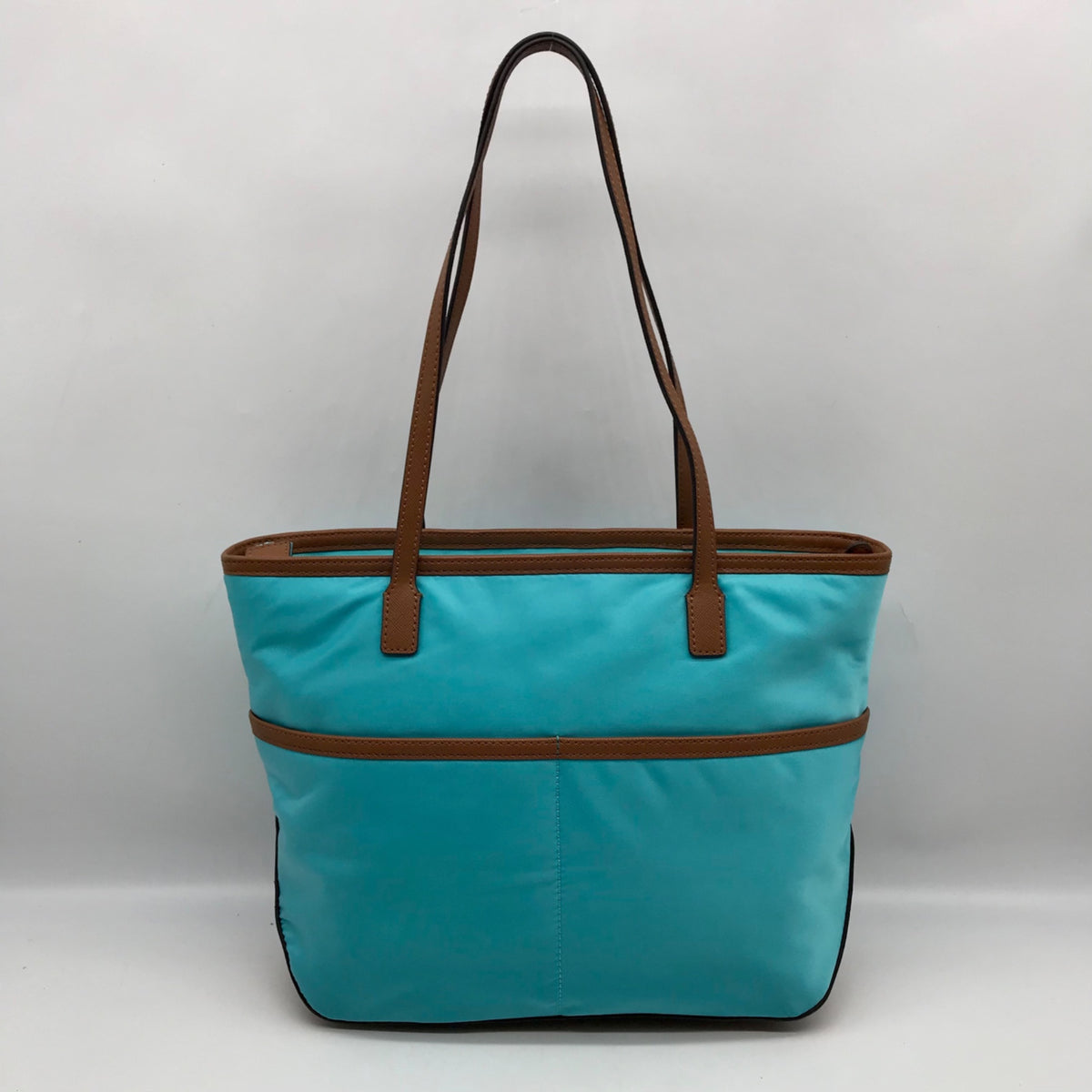 Michael Kors Blue Nylon &amp; Leather Pocket Tote