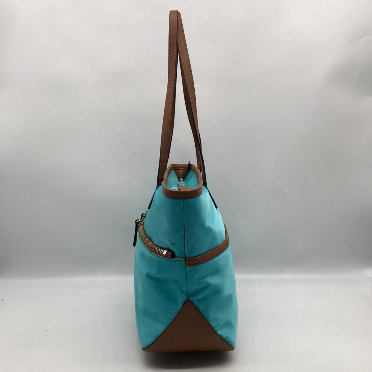 Michael Kors Blue Nylon &amp; Leather Pocket Tote
