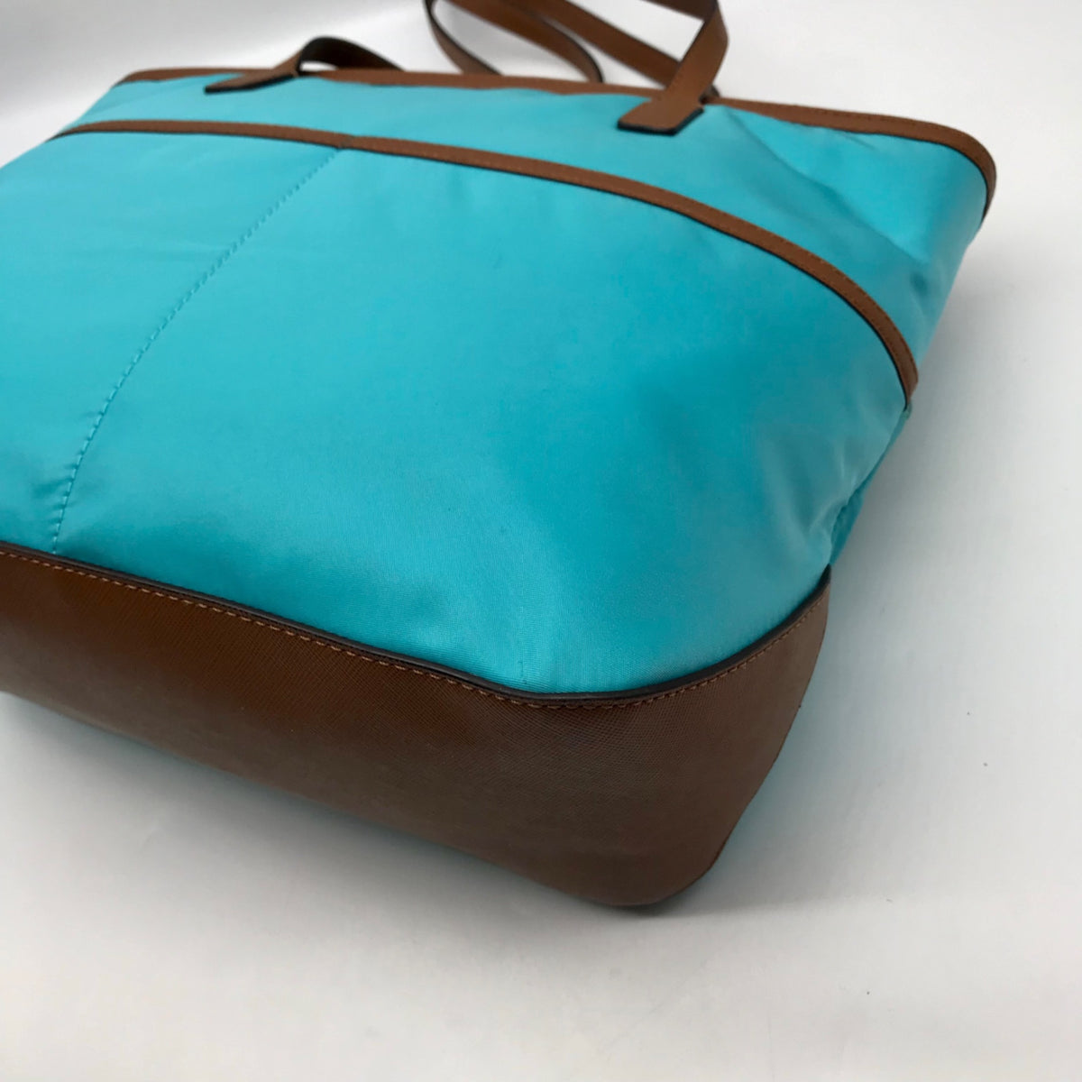 Michael Kors Blue Nylon &amp; Leather Pocket Tote