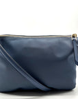 Kate Spade Blue Nylon Dawn Triple Gusset Crossbody Bag