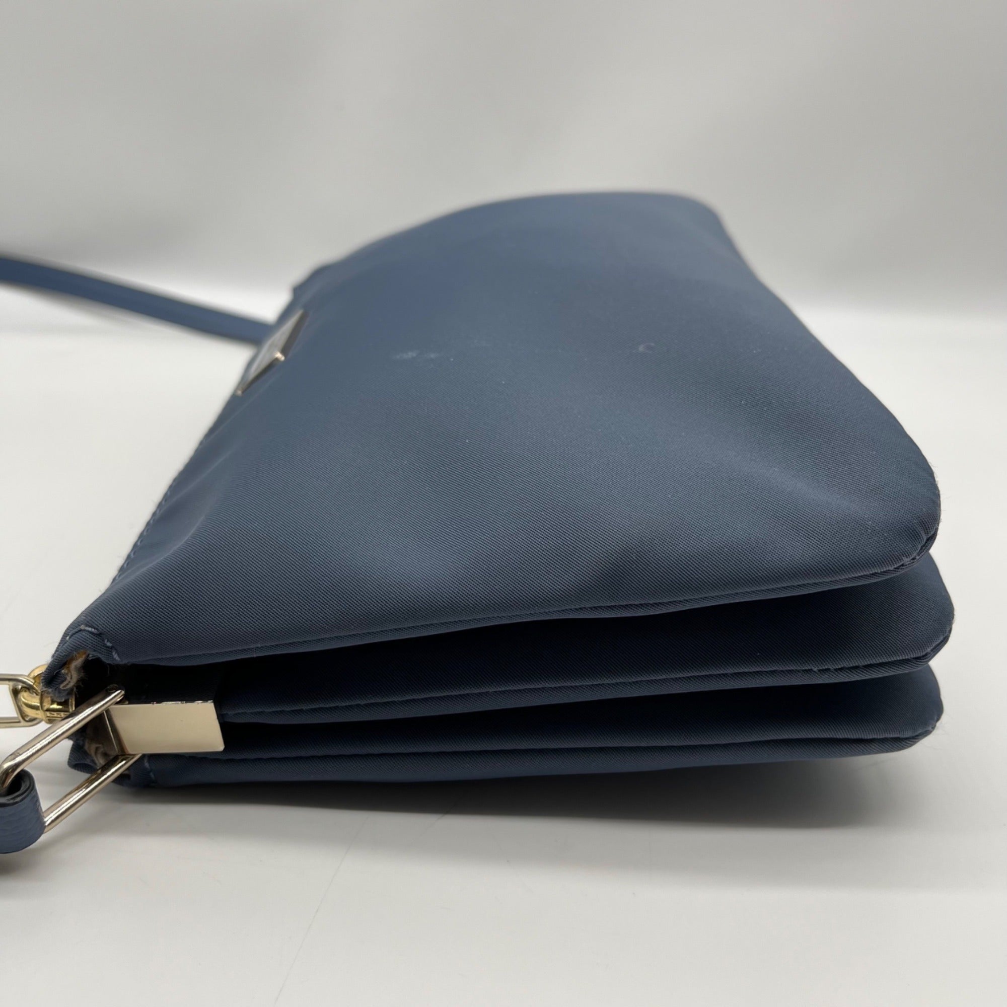 Kate Spade Blue Nylon Dawn Triple Gusset Crossbody Bag