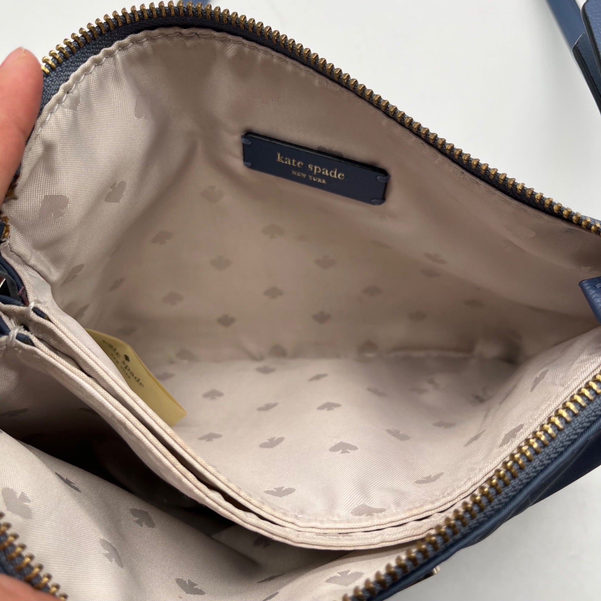 Kate Spade Blue Nylon Dawn Triple Gusset Crossbody Bag