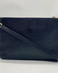 Kate Spade Gray And Black Pebbled Leather Margaux Crossbody Bag