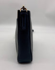 Kate Spade Gray And Black Pebbled Leather Margaux Crossbody Bag