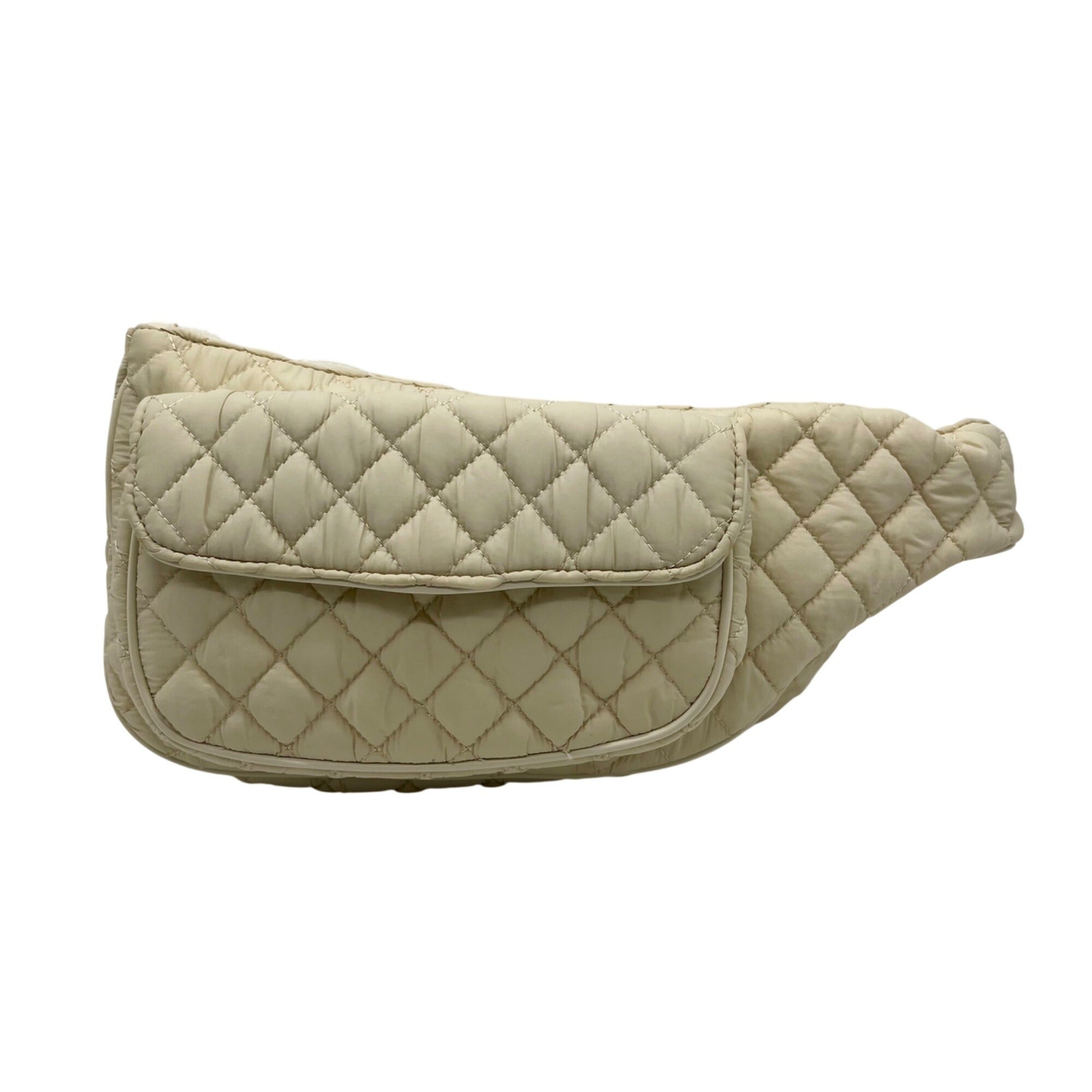 MMS Beige Fabric Slingbag