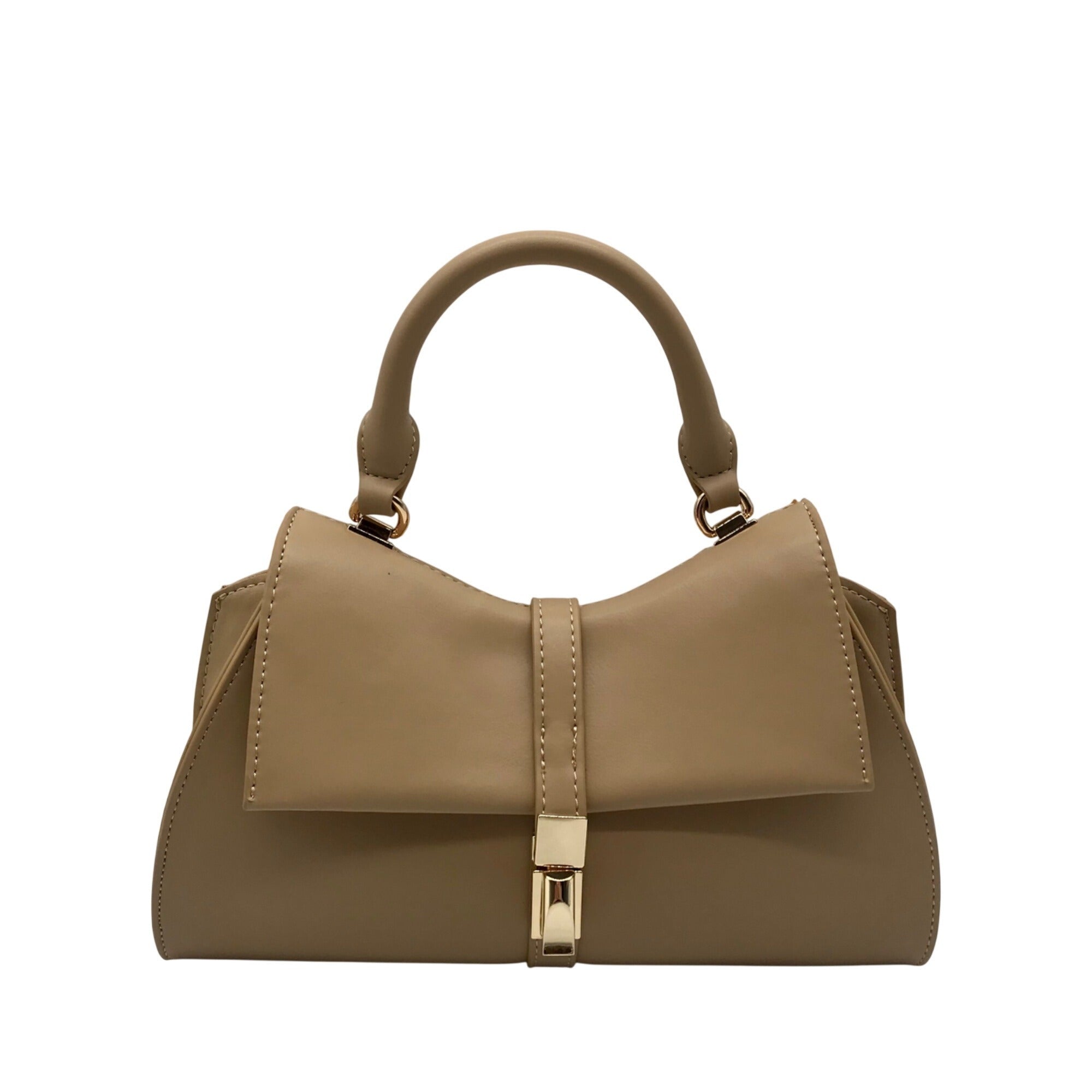 MMS Beige Leather Mini Crossbody Bag