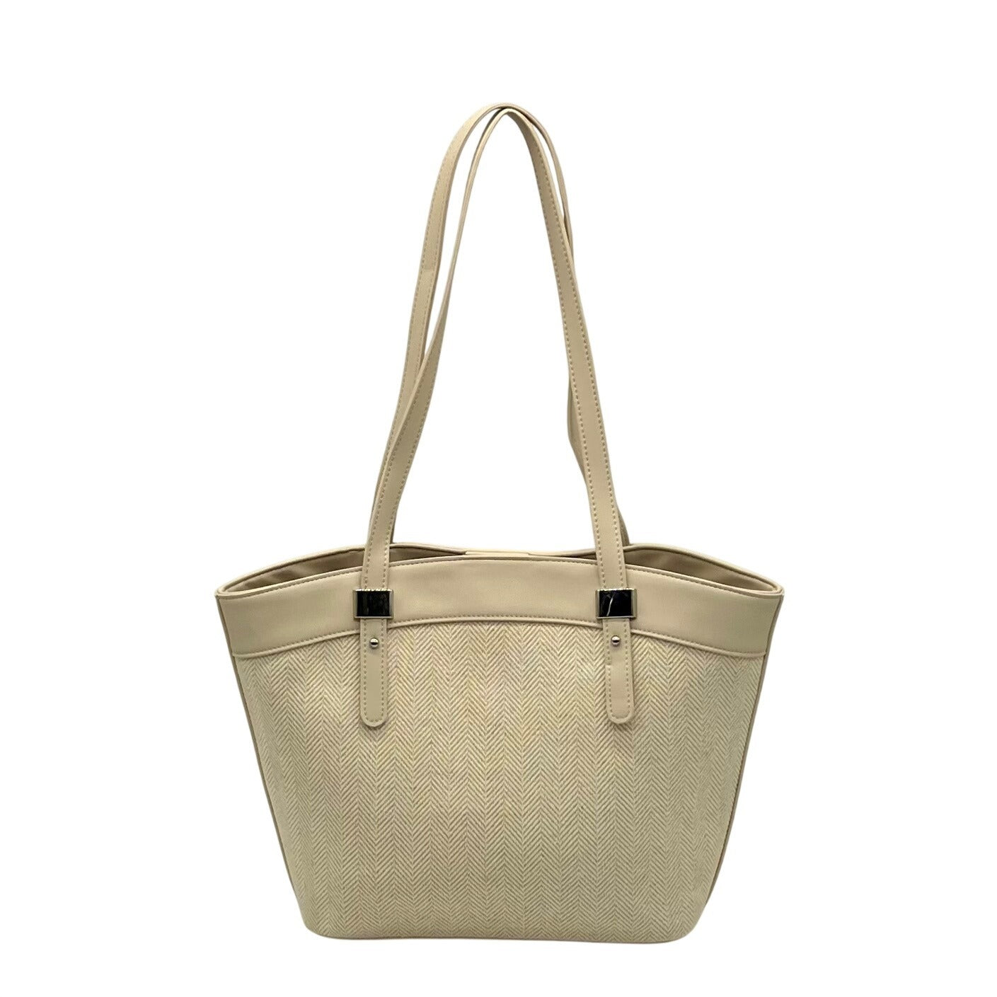 MMS Beige Woven Raffia Shoulder Bag 