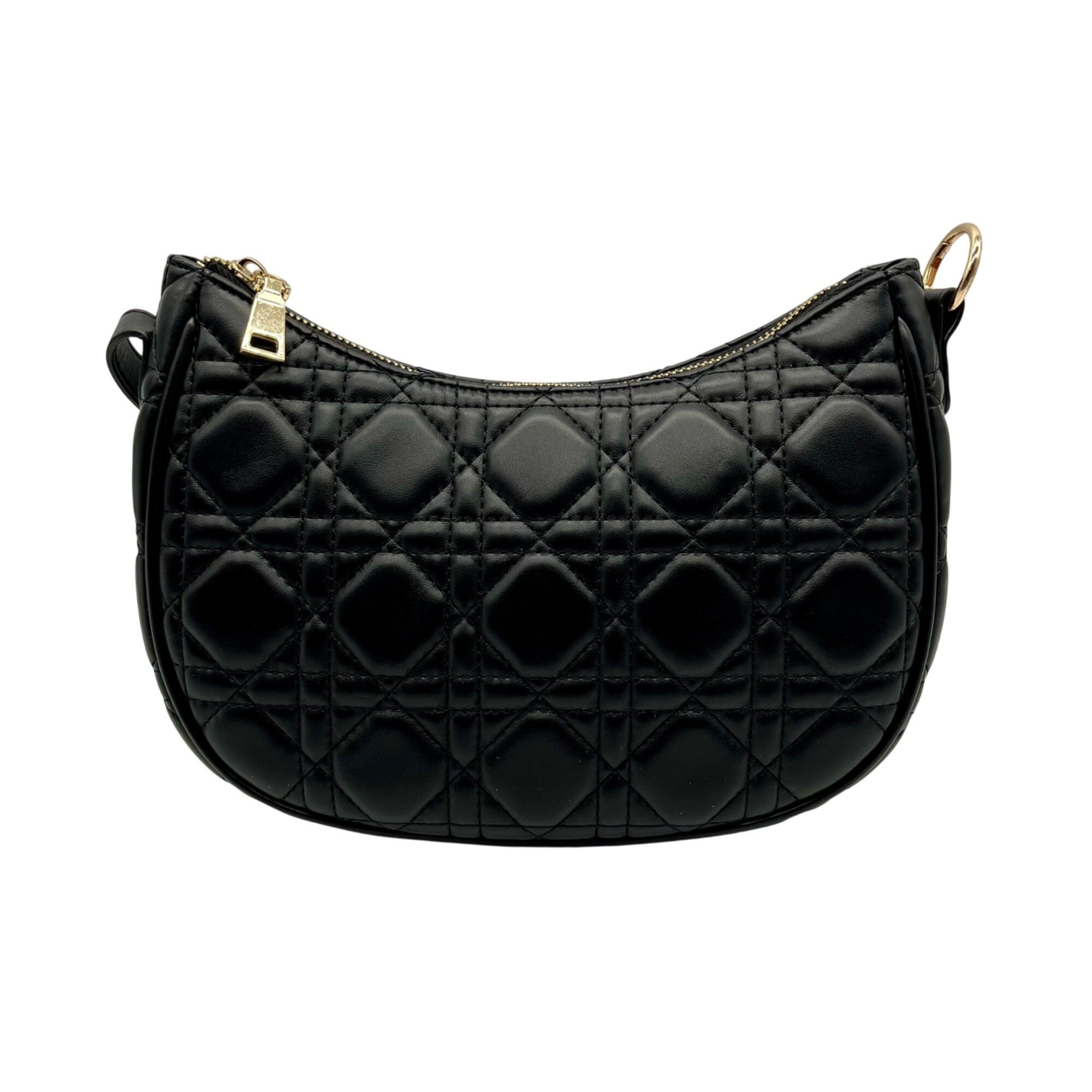 MMS Black Leather Crossbody Bag